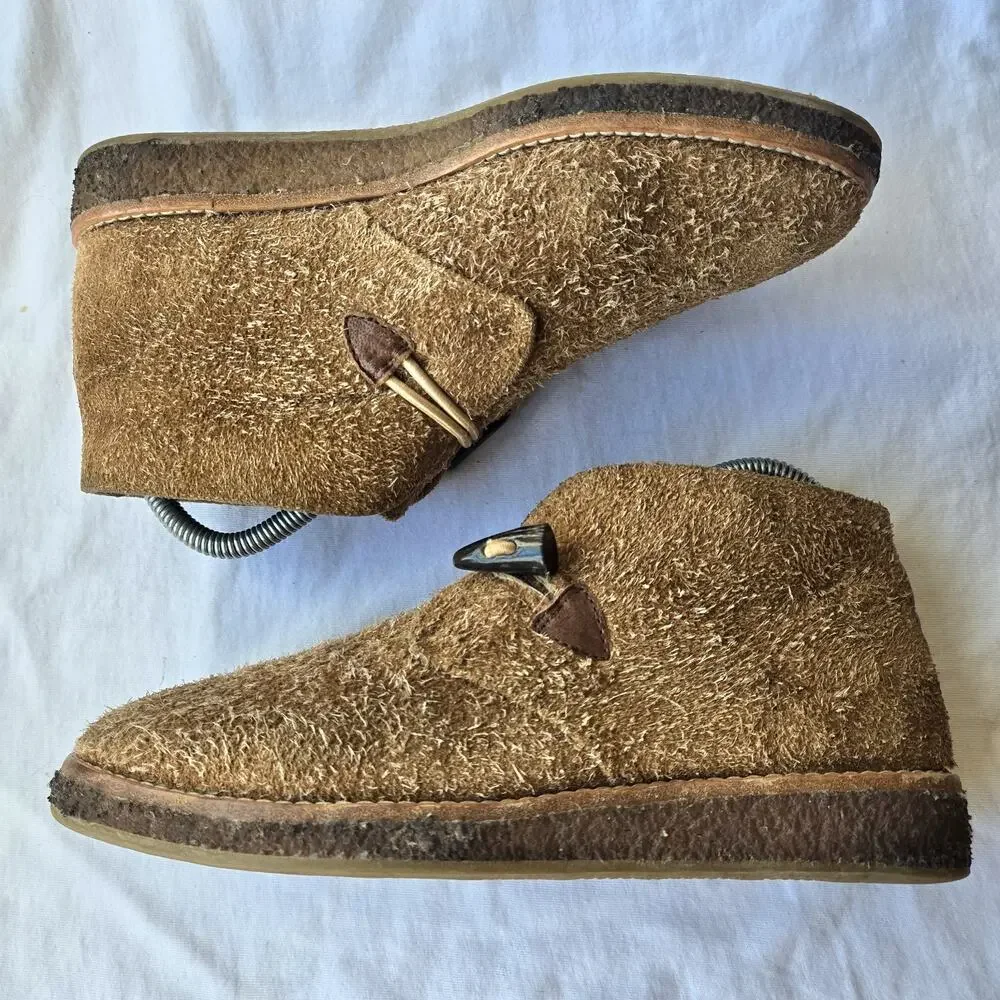 Trask Carissa Women's Suede Horn Toggle Desert Chukka Ankle Boots Brown Size 8